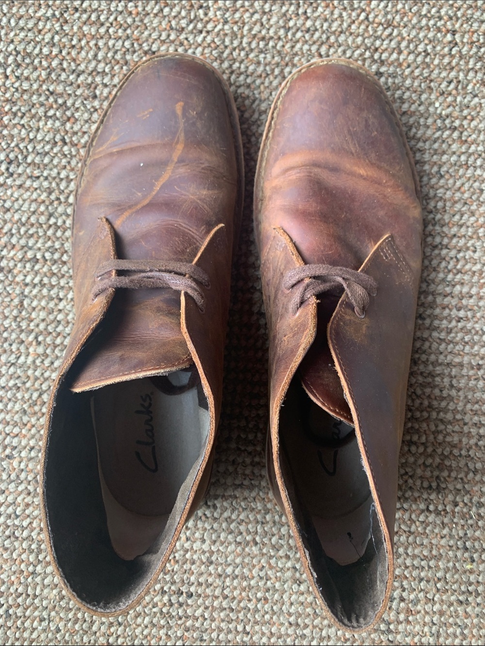 Clarks Men’s Brown Leather Chukka Boots